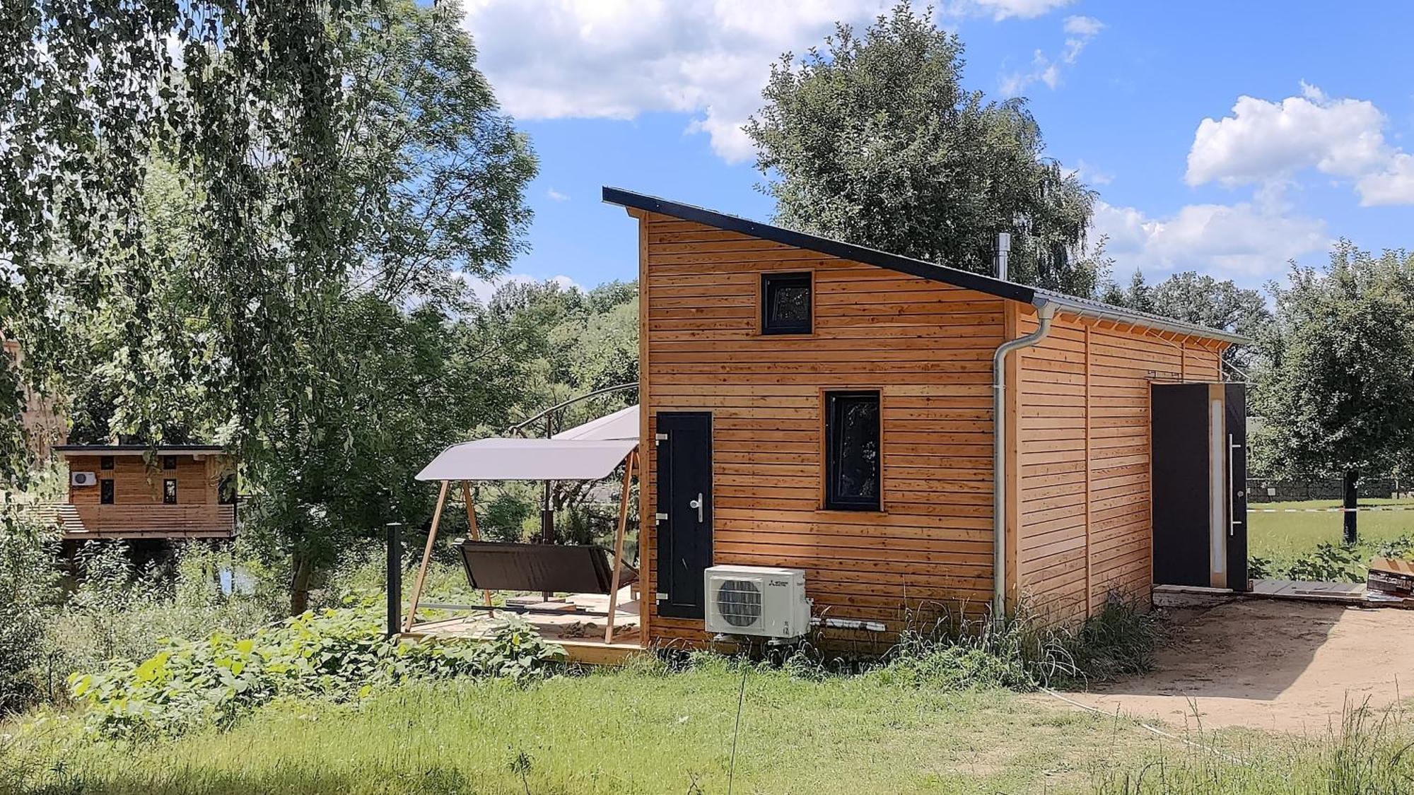 Tinyhousebeidresden 3 Fuer 2 - 7 Personen, Naehe Saechsische Schweiz, Dresden, Mit Badeteich Villa Grossharthau Exterior photo